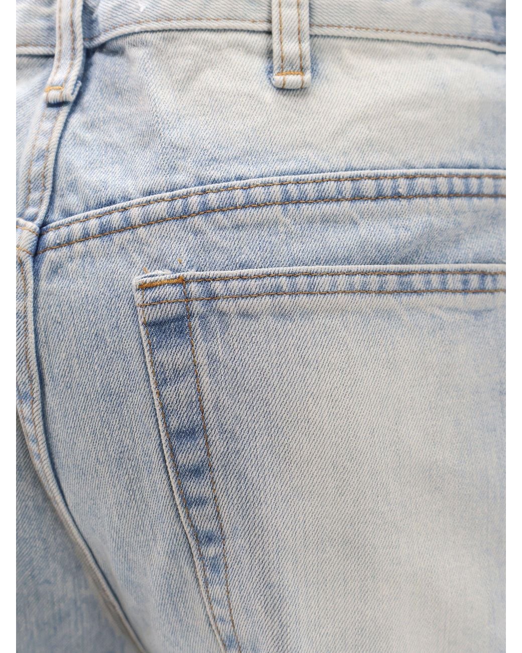TONYWACK Blue Flared-Leg Cotton Jeans Faded Light for men