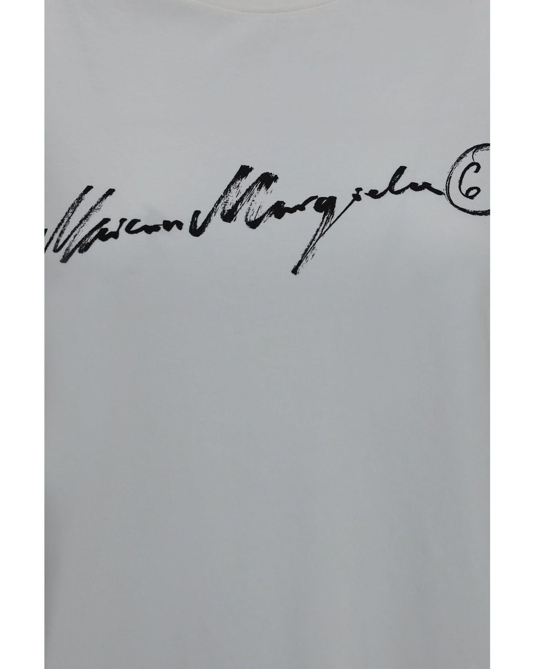 MM6 by Maison Margiela Gray Central-Print T-Shirt Off