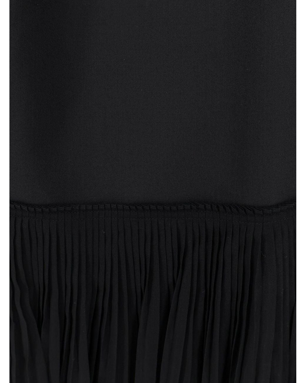 Rohe Black Dress Pleated Long