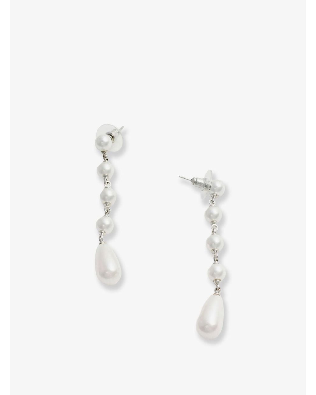 Self-Portrait White Self Portrait Pearl Droplet Earrings