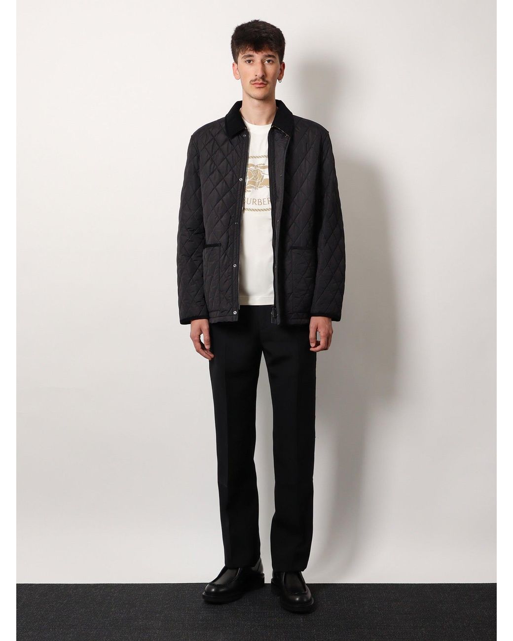 Burberry White Seth Biologic Cotton Blend T-Shirt for men