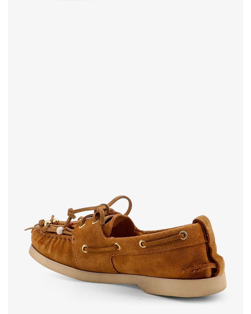 Golden Goose Deluxe Brand Brown Cruise Fringes Suede Loafers