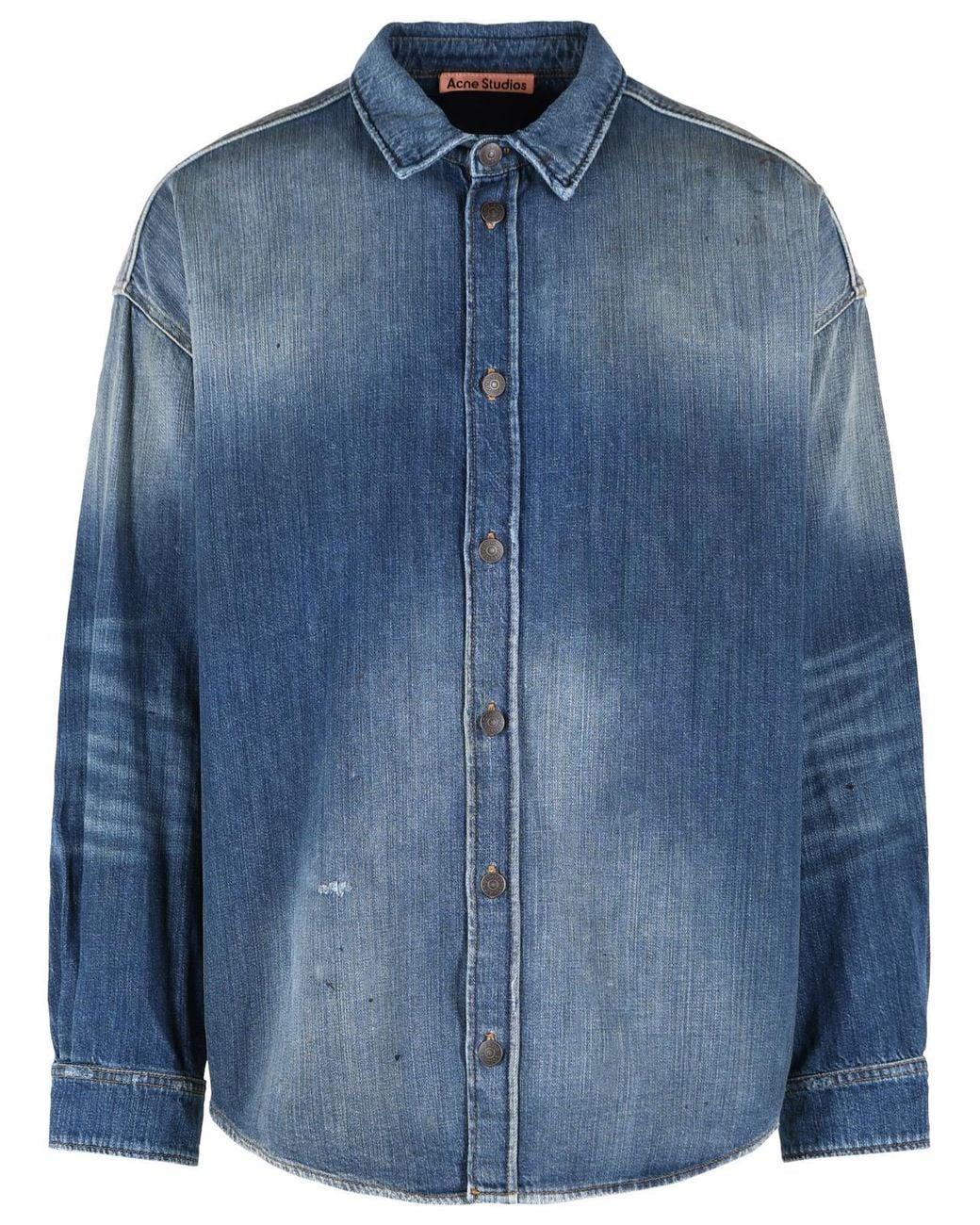 Acne Blue Cotton Shirt for men