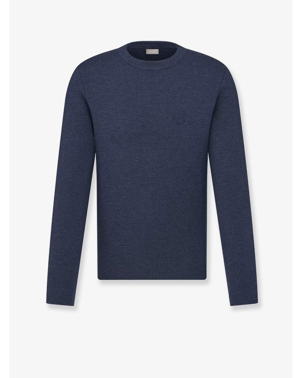 Dior Blue Virgin Wool Sweater for men