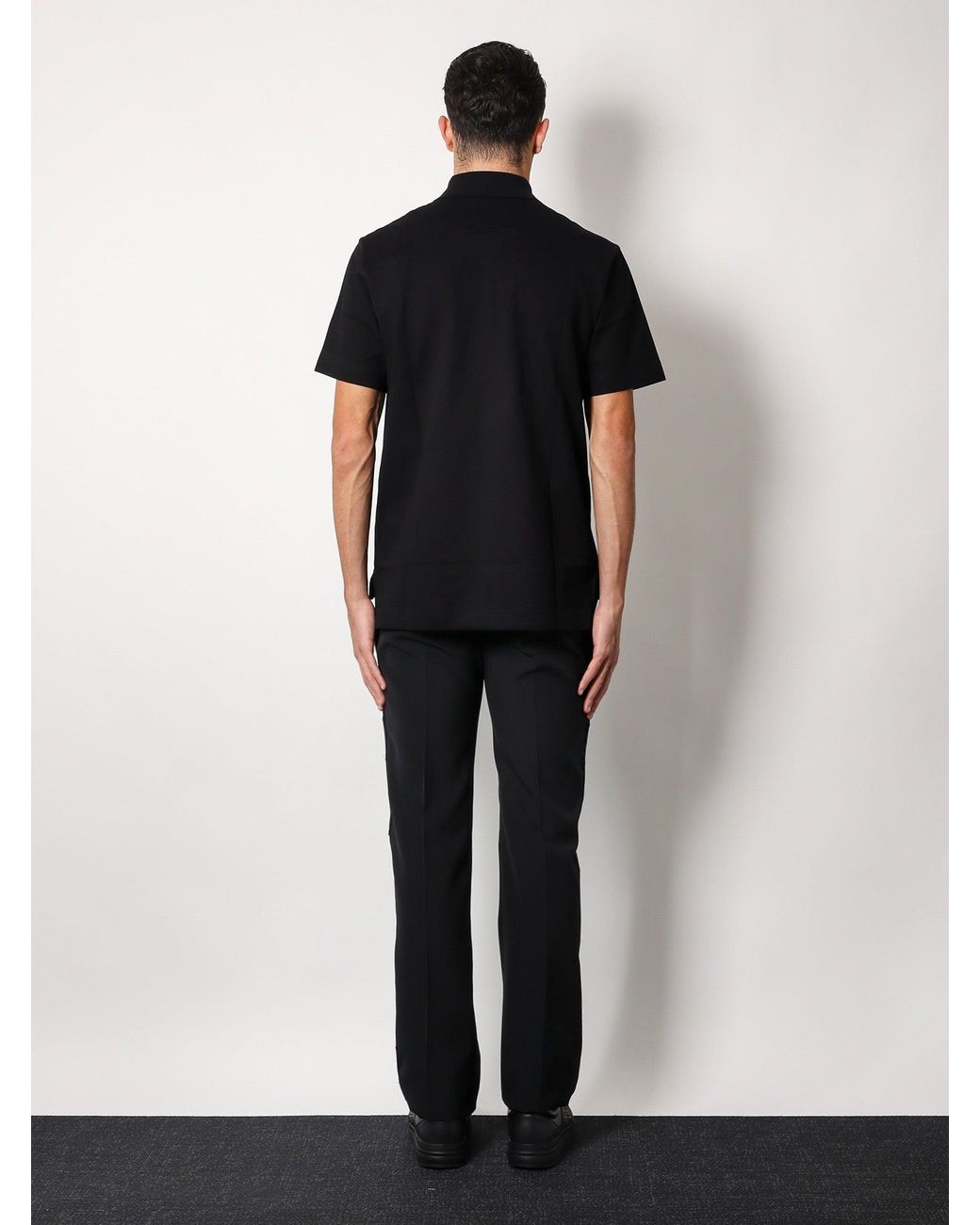Givenchy Blue Pique Cotton Polo Shirt With 4G Embroidery for men