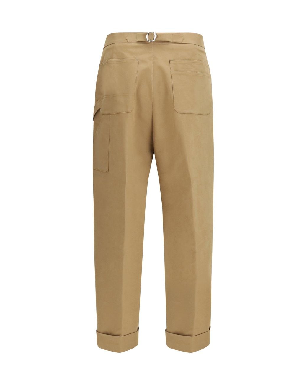 Umit Benan Natural Tailored Cotton Pants Tobacco for men