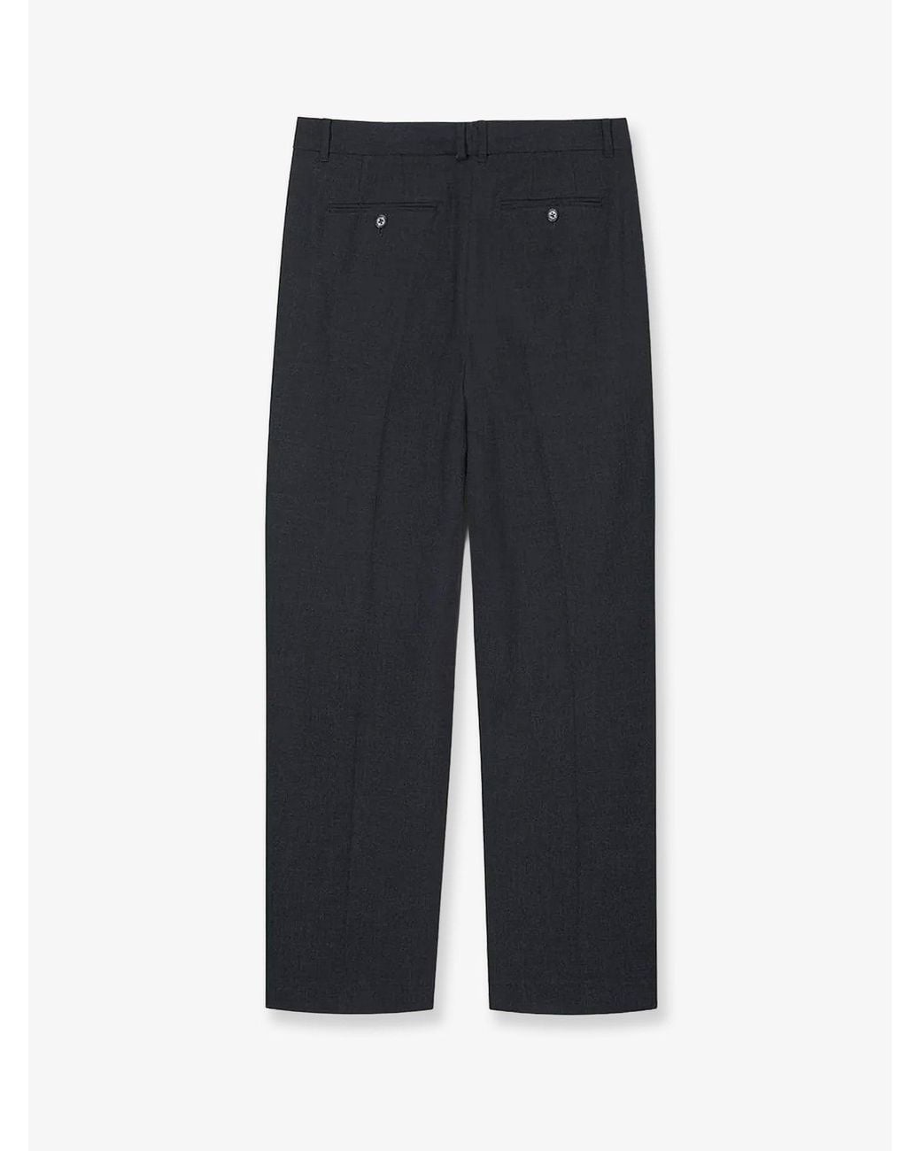 DUNST Black Tailored Trousers With Pleats for men