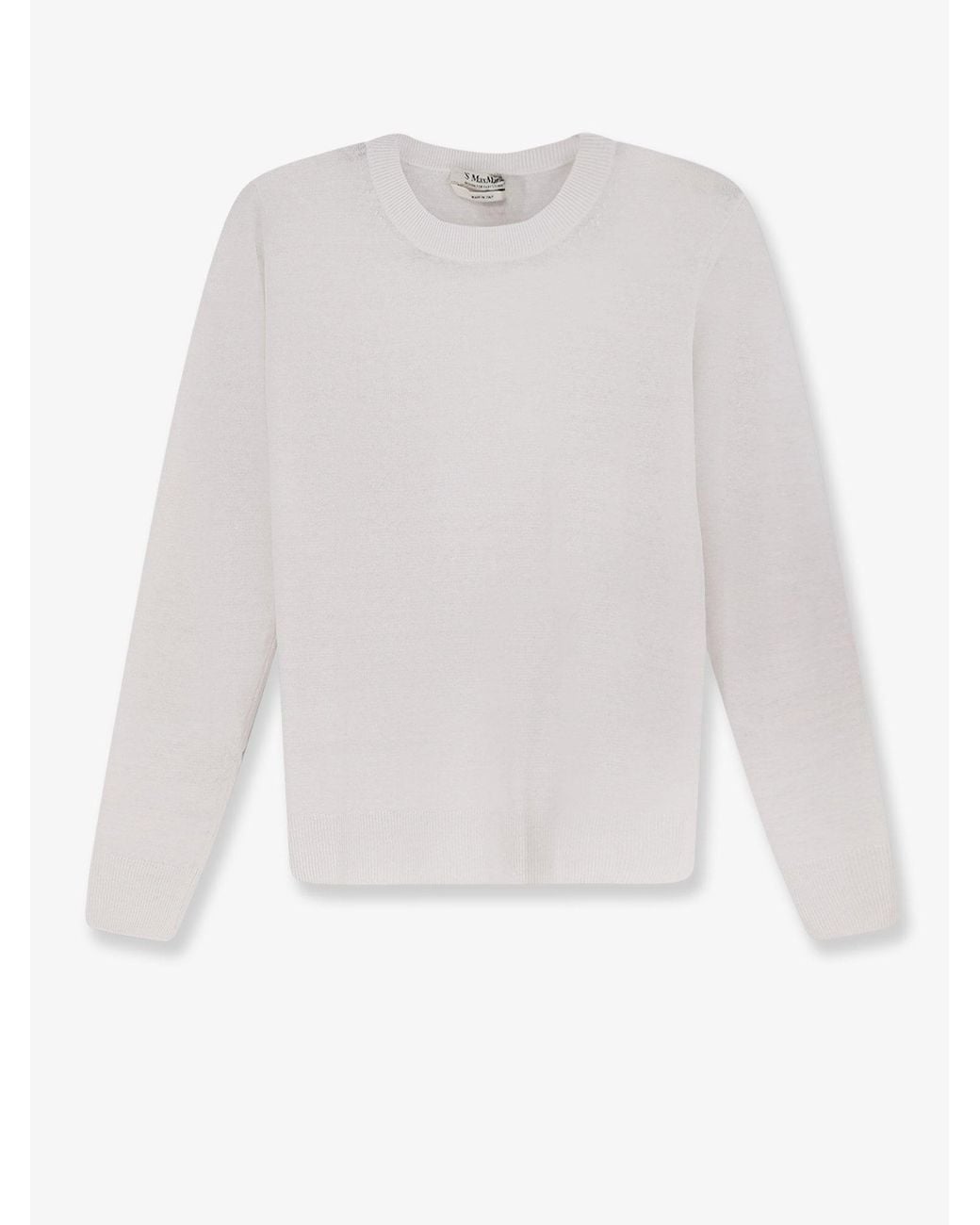 Max Mara White Smmfervore Linen Sweater