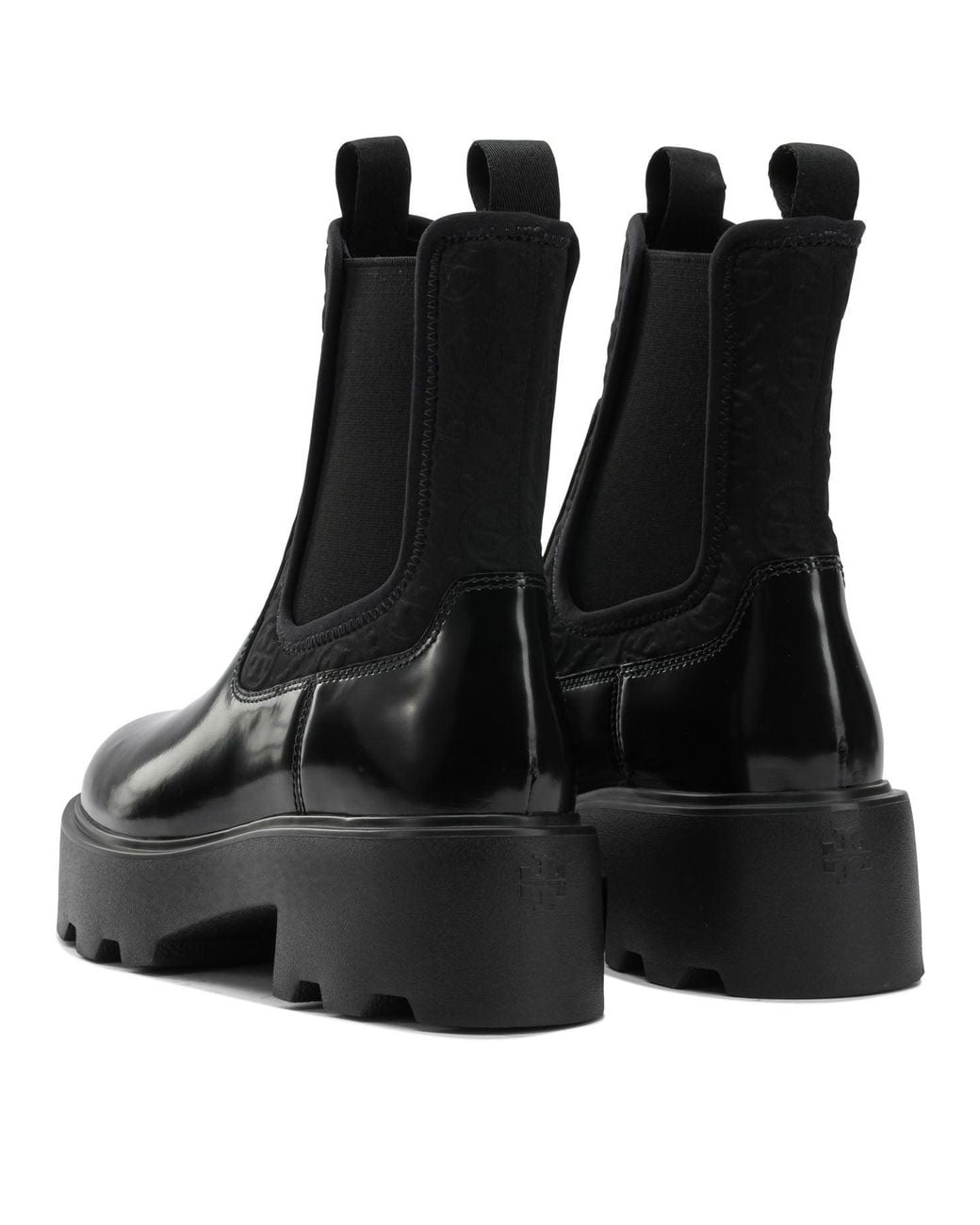 Tory Burch Black Suede Polyester Ankle Boots