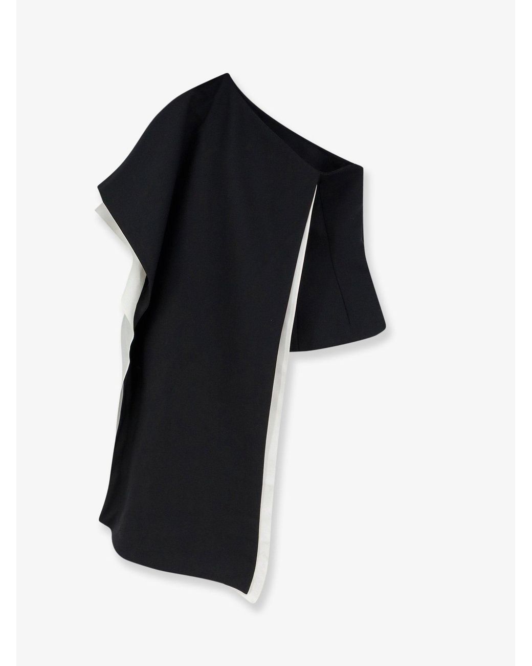 Rohe Blue Wool Blend Top With Silk Inserts