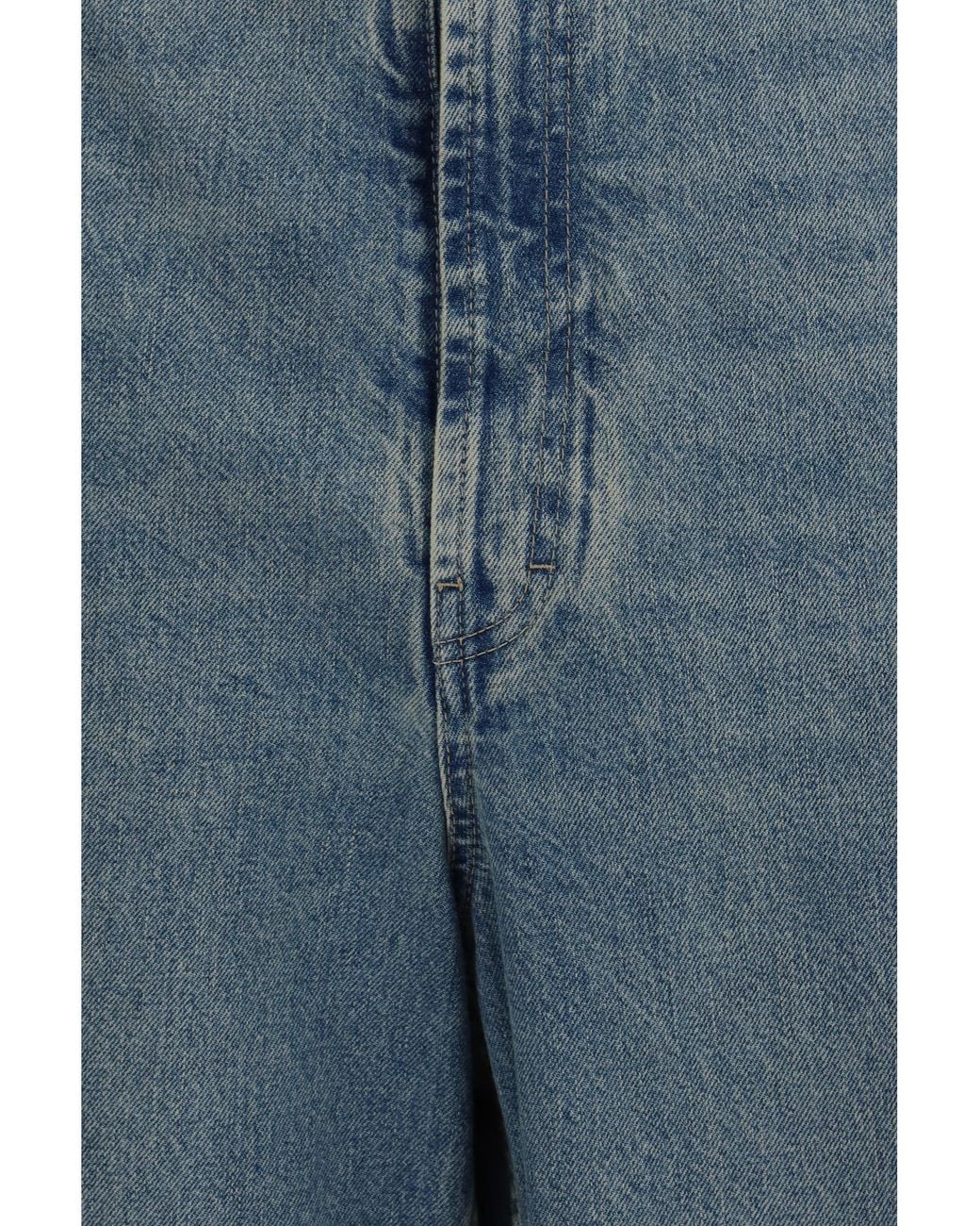 Margiela Blue Wide-Leg Jeans Ice
