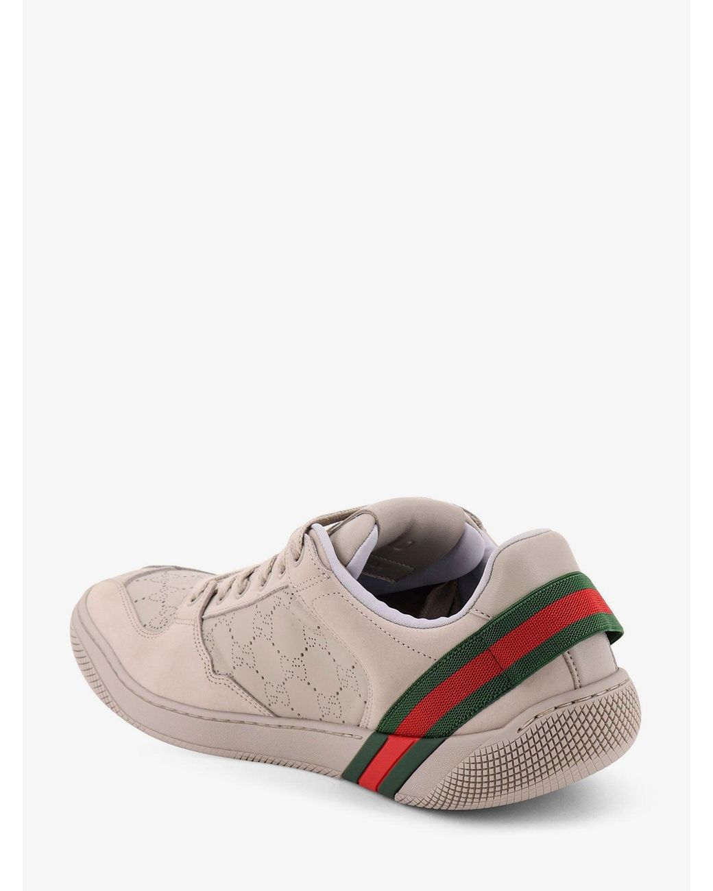Gucci White Gg Leather Sneakers for men