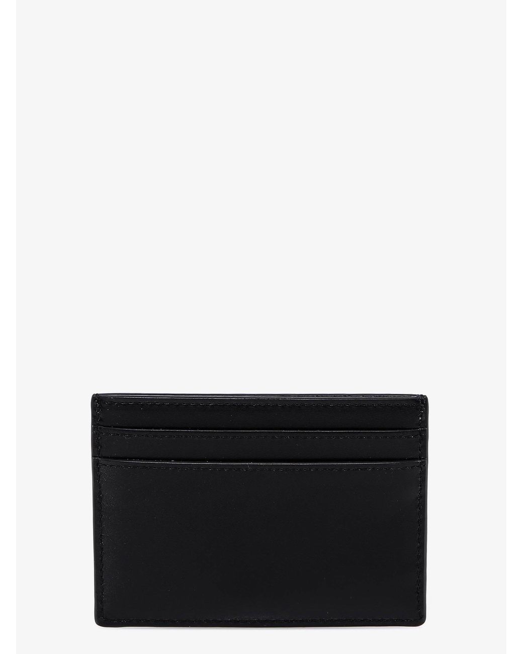 Saint Laurent Black Cassandre Leather Card Holder for men