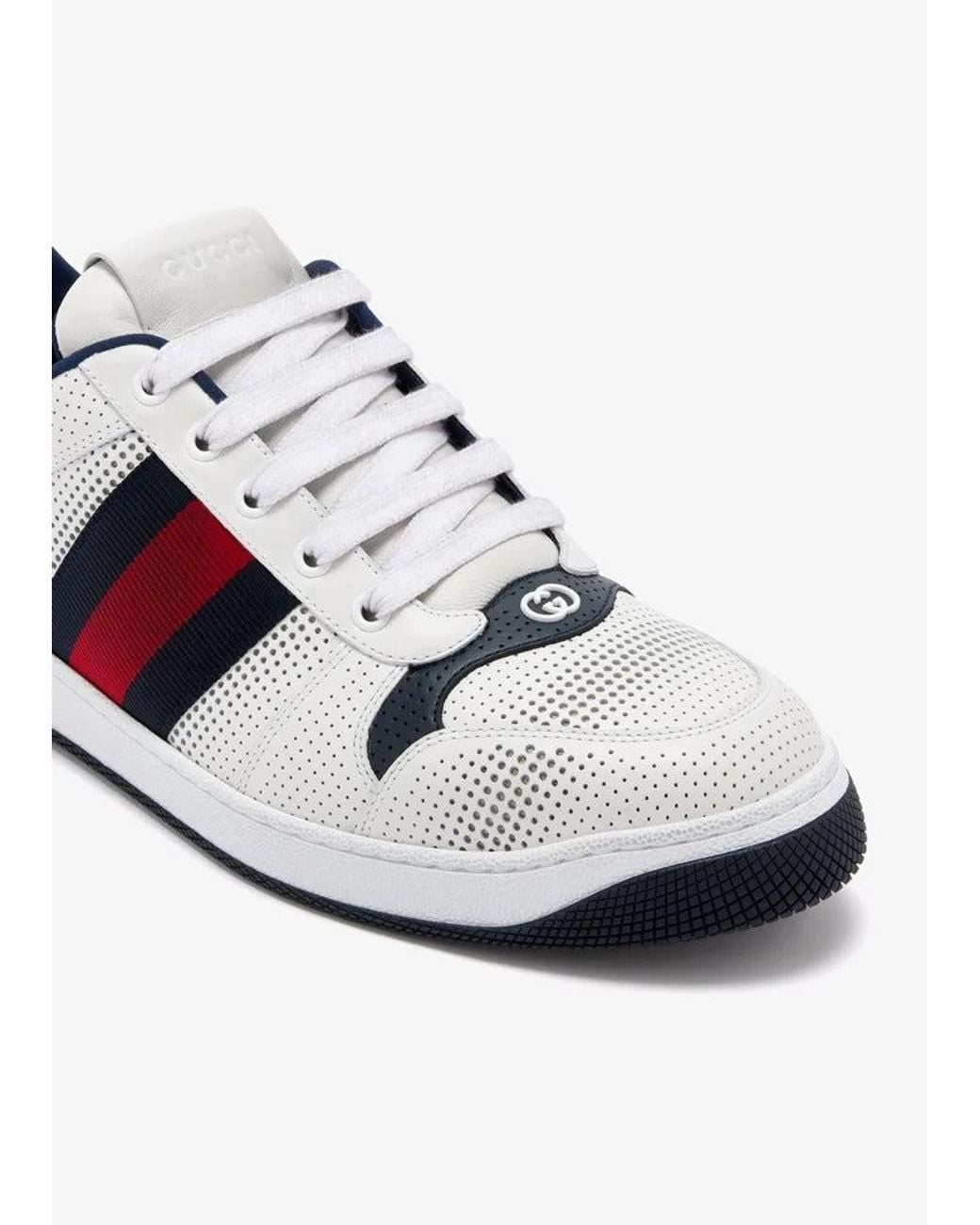 Gucci White Screener Sneakers for men