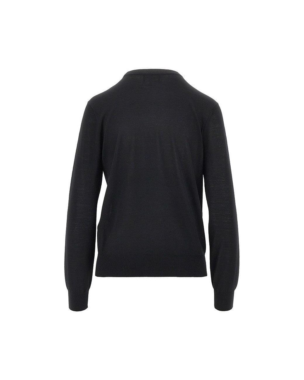 Emporio Armani Black Round-Neck Knitwear
