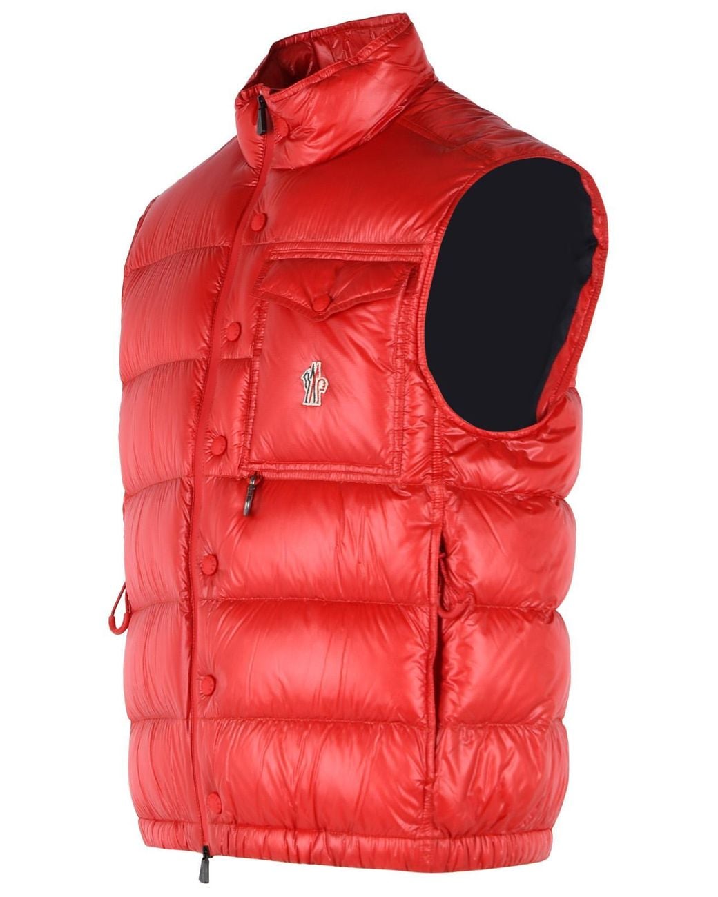 Moncler Red 'Uychi' Foldable Polyamide Padded Vest for men