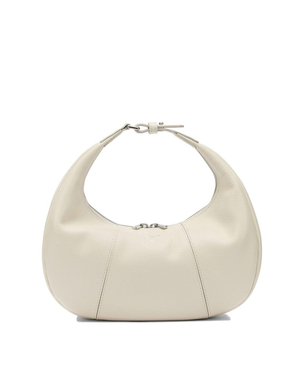 Le Tanneur White Calf Leather Shoulder Bag