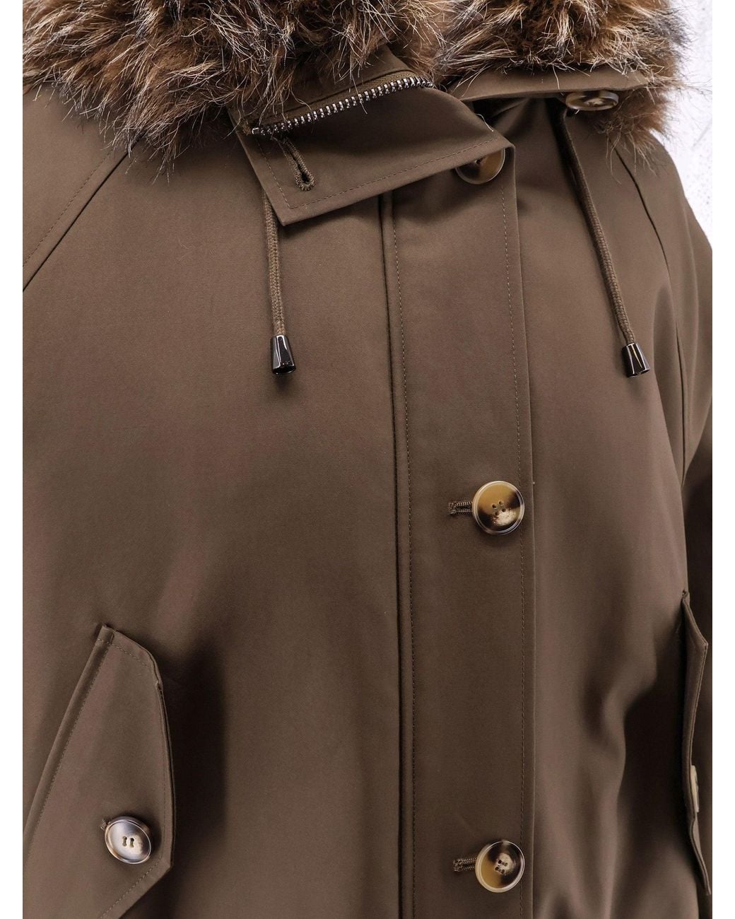 VALENTINI 1972 Brown Reversible Faux Fur Parka