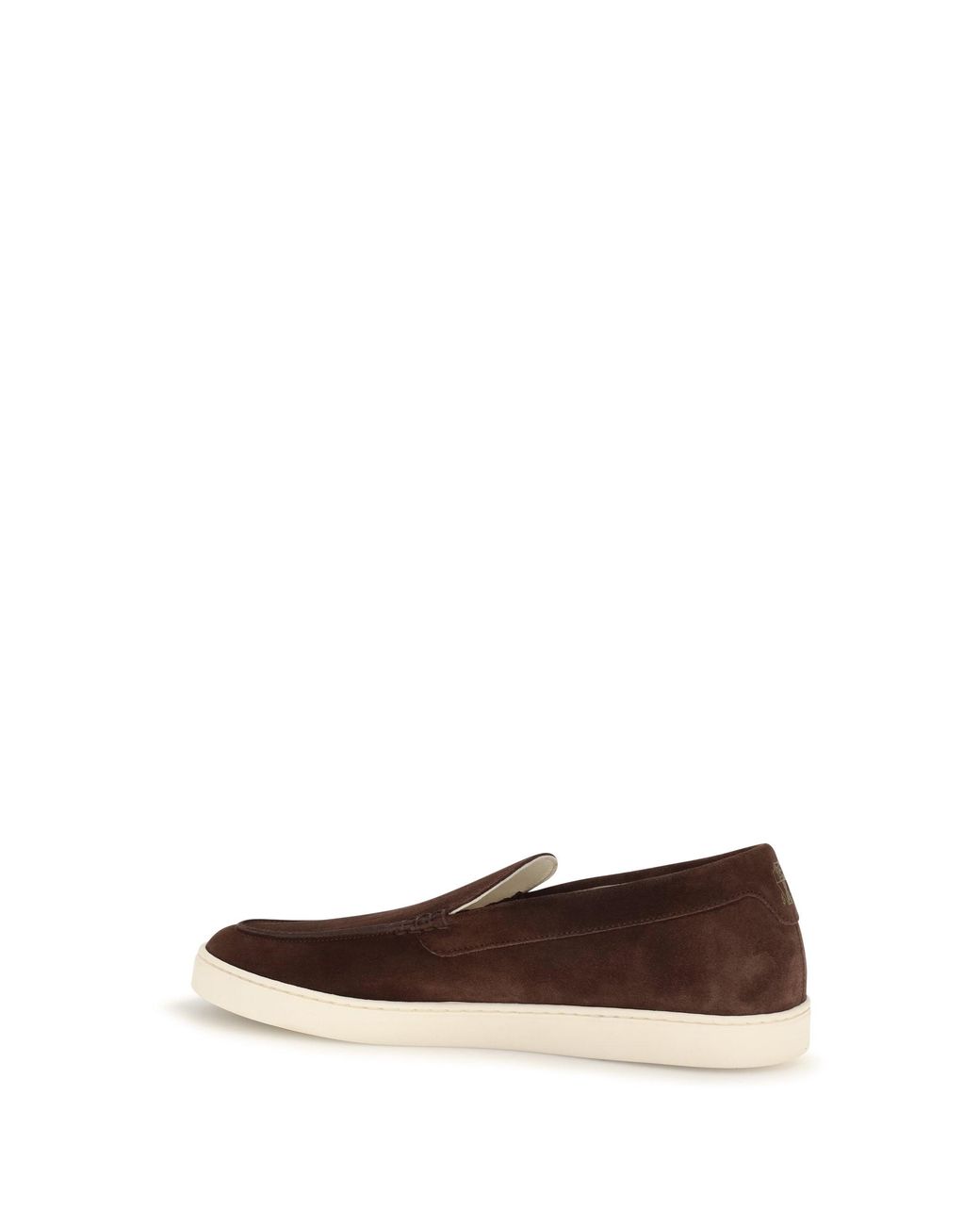 Brunello Cucinelli White Suede Loafers for men