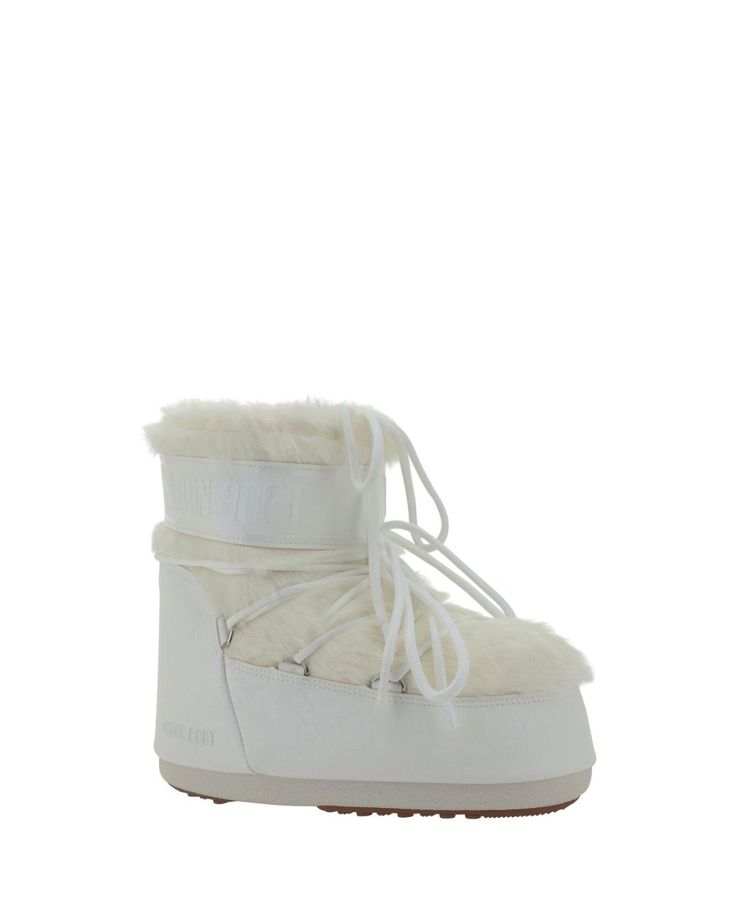 Moon Boot White Icon Low Faux Fur Boots Polyamide