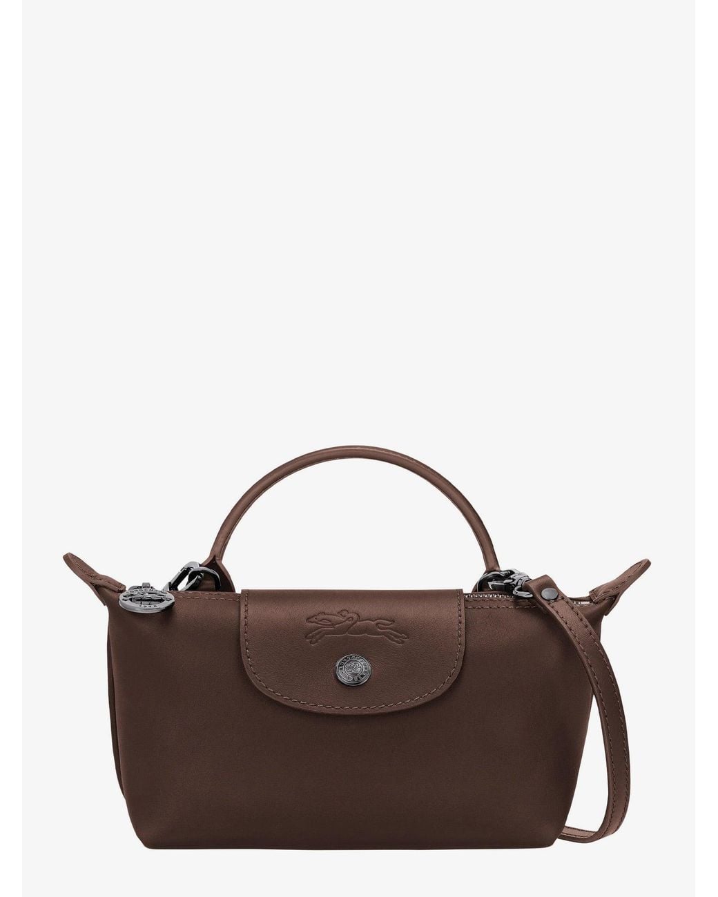Longchamp Brown Le Pliage Xtra Leather Shoulder Bag