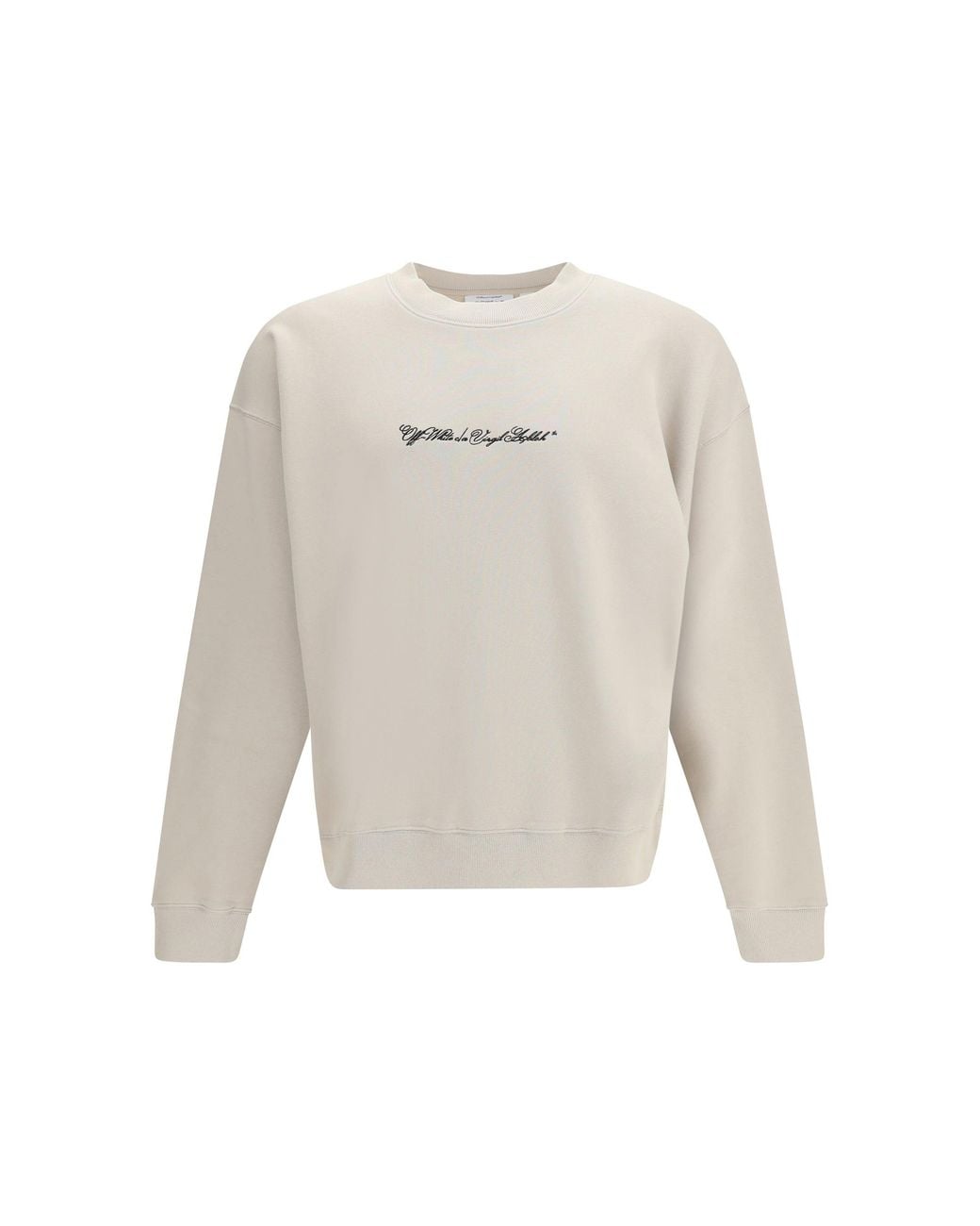 Off-White c/o Virgil Abloh White Script Arrow Crewneck Sweatshirt for men