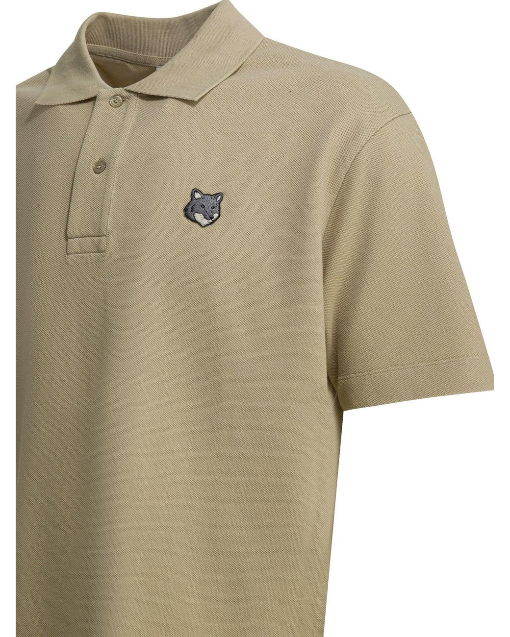 Maison Kitsuné Green Cotton Polo Shirts for men