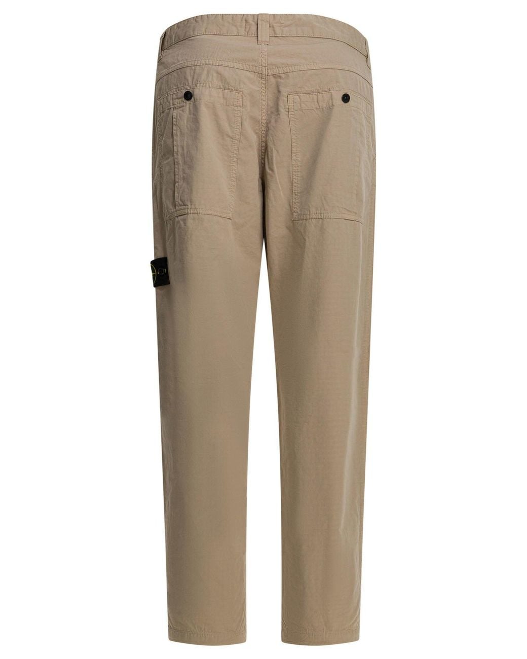 Stone Island Natural Relaxed Fit Cotton Pants for men