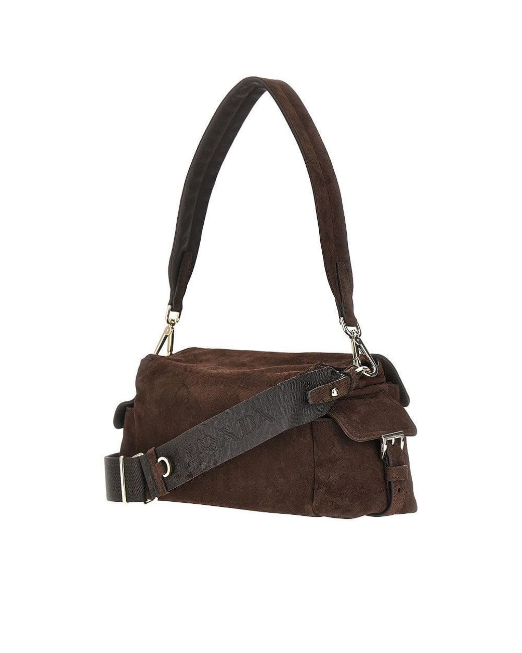 Prada Brown Suede Leather Medium Explore' Bag