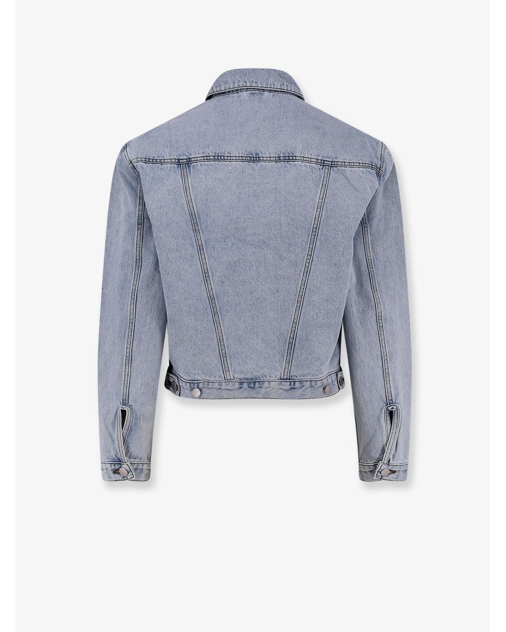 Entire studios Blue Denim Jacket With Padded Shoulder Pads for men