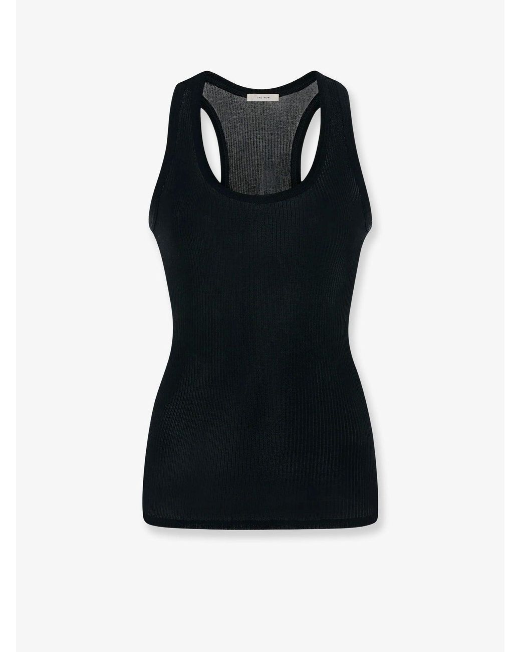 The Row Black Cendrea Cotton Tank Top