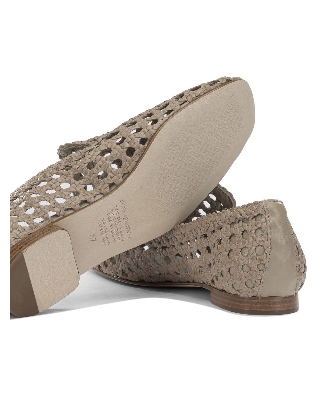 Pons Quintana Gray Leather Loafers