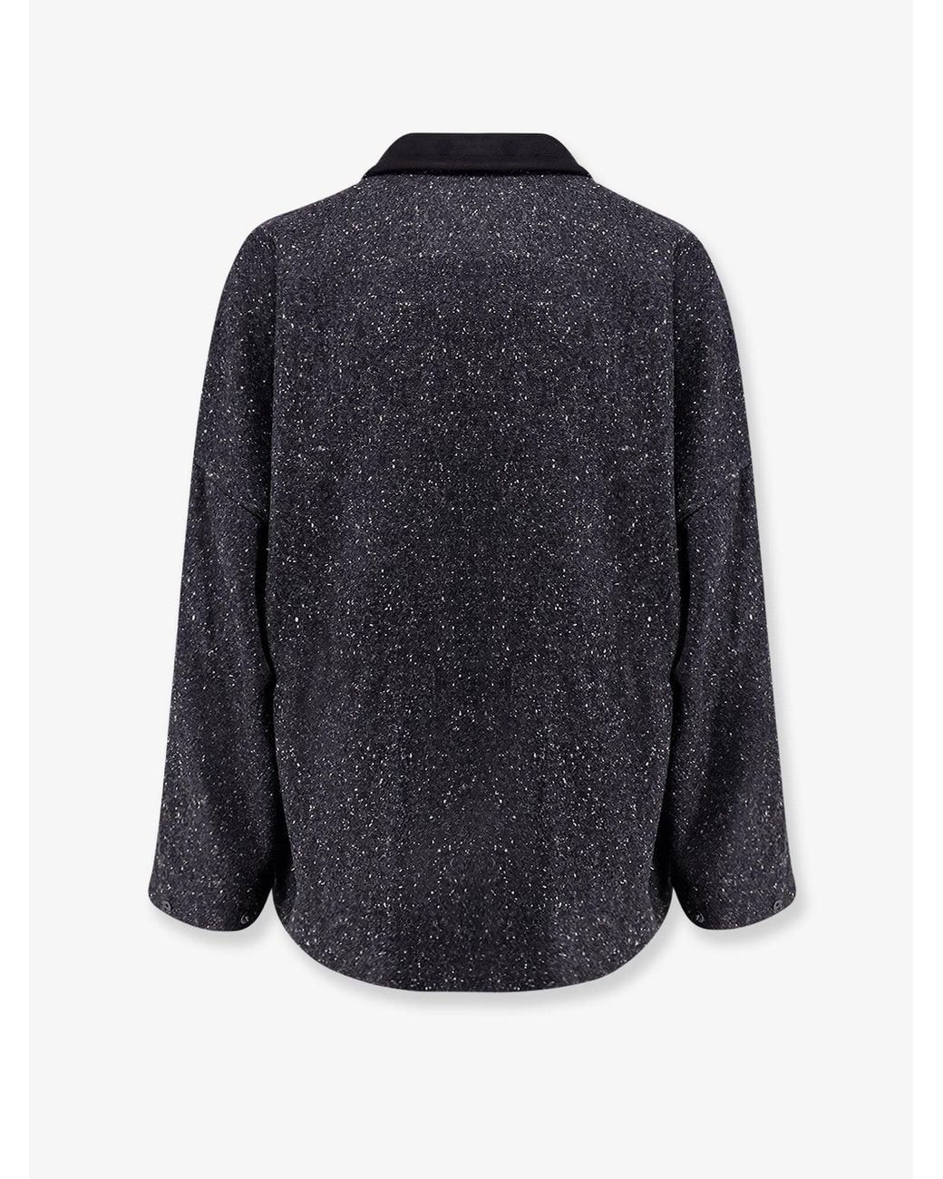 Hevò Blue Casteldelmonte Wool Blend Coat