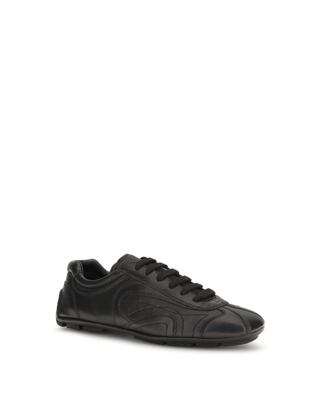 Prada Black Lace-Up Sneakers for men
