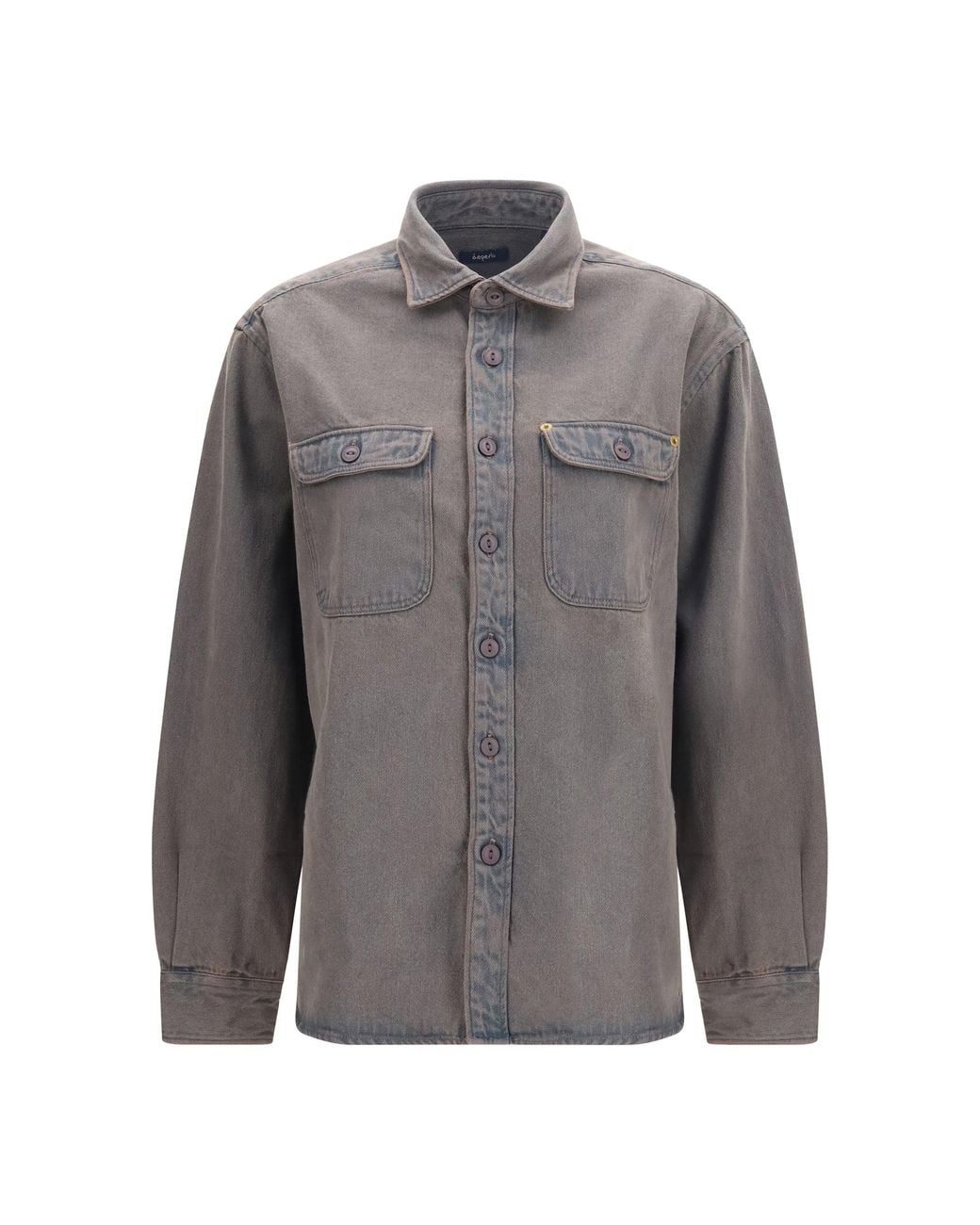 Deperlu Gray Denim Shirt for men