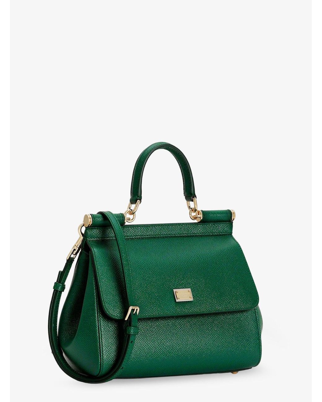 Dolce & Gabbana Green Dolce & Gabbana Sicily Leather Crossbody Bag