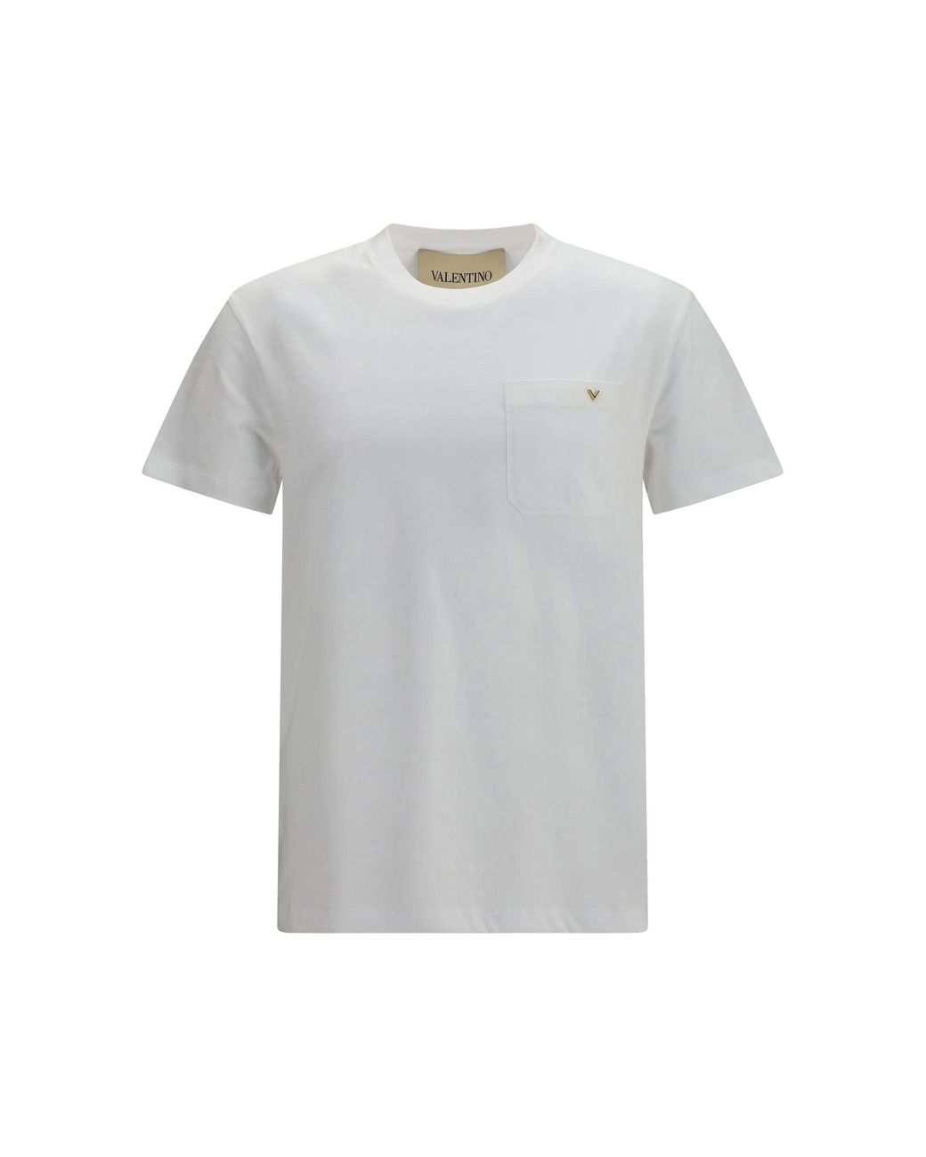 Valentino Gray Cotton T-Shirt Vlogo for men