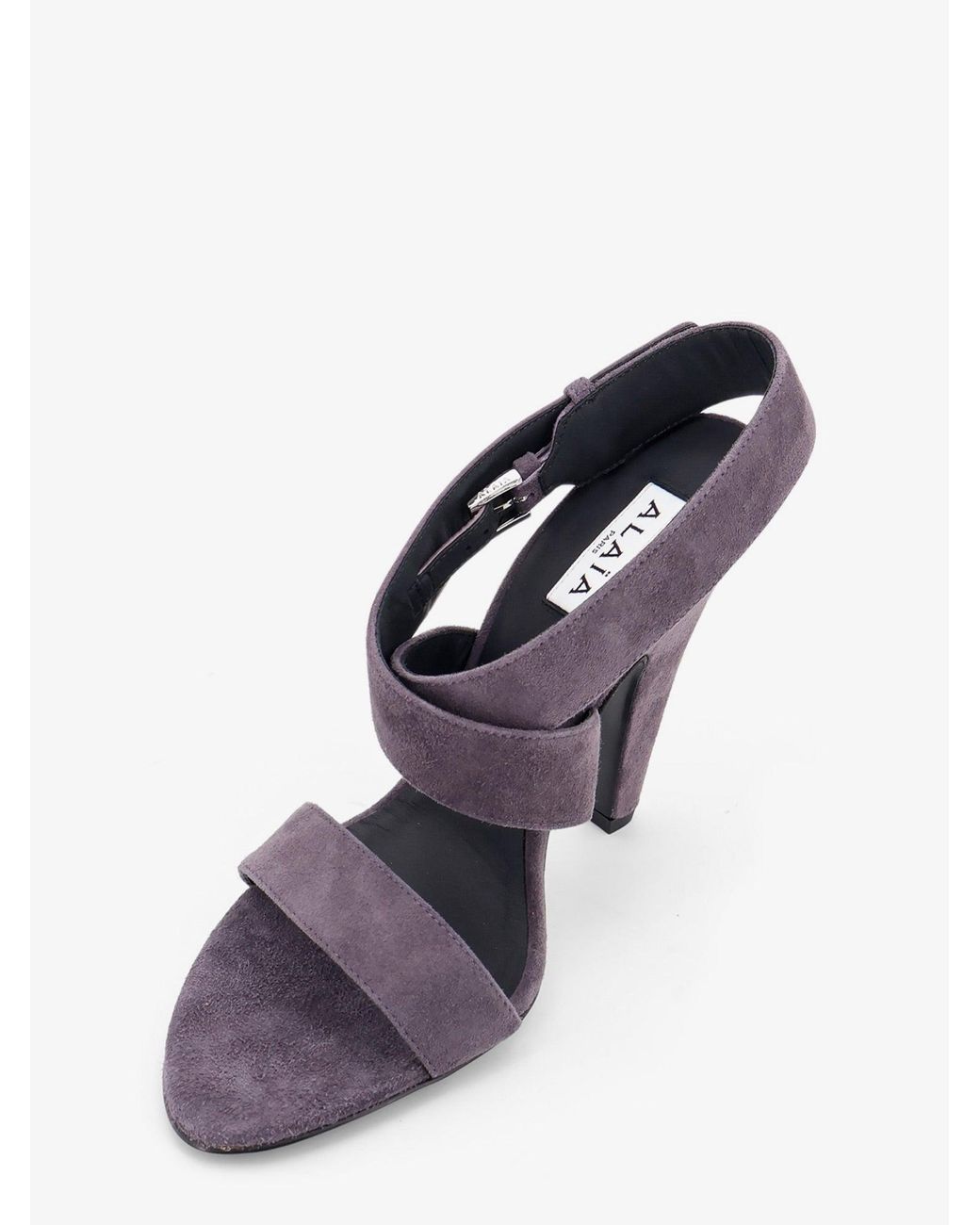 Alaïa Purple Suede Heeled Sandals