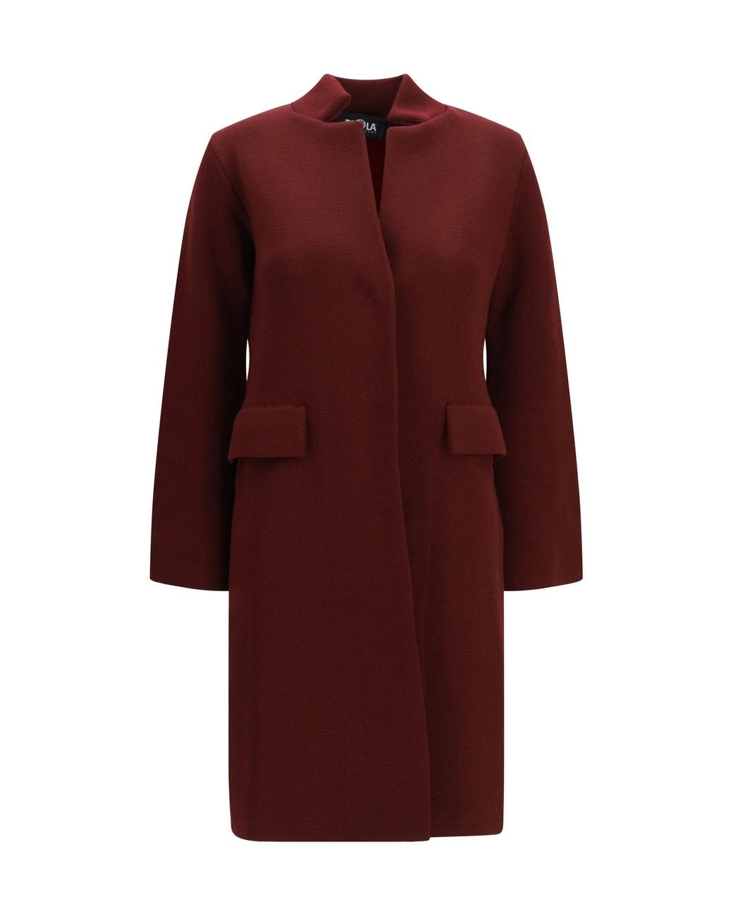 Ella Red Celine Merino Wool Dress Bordeaux