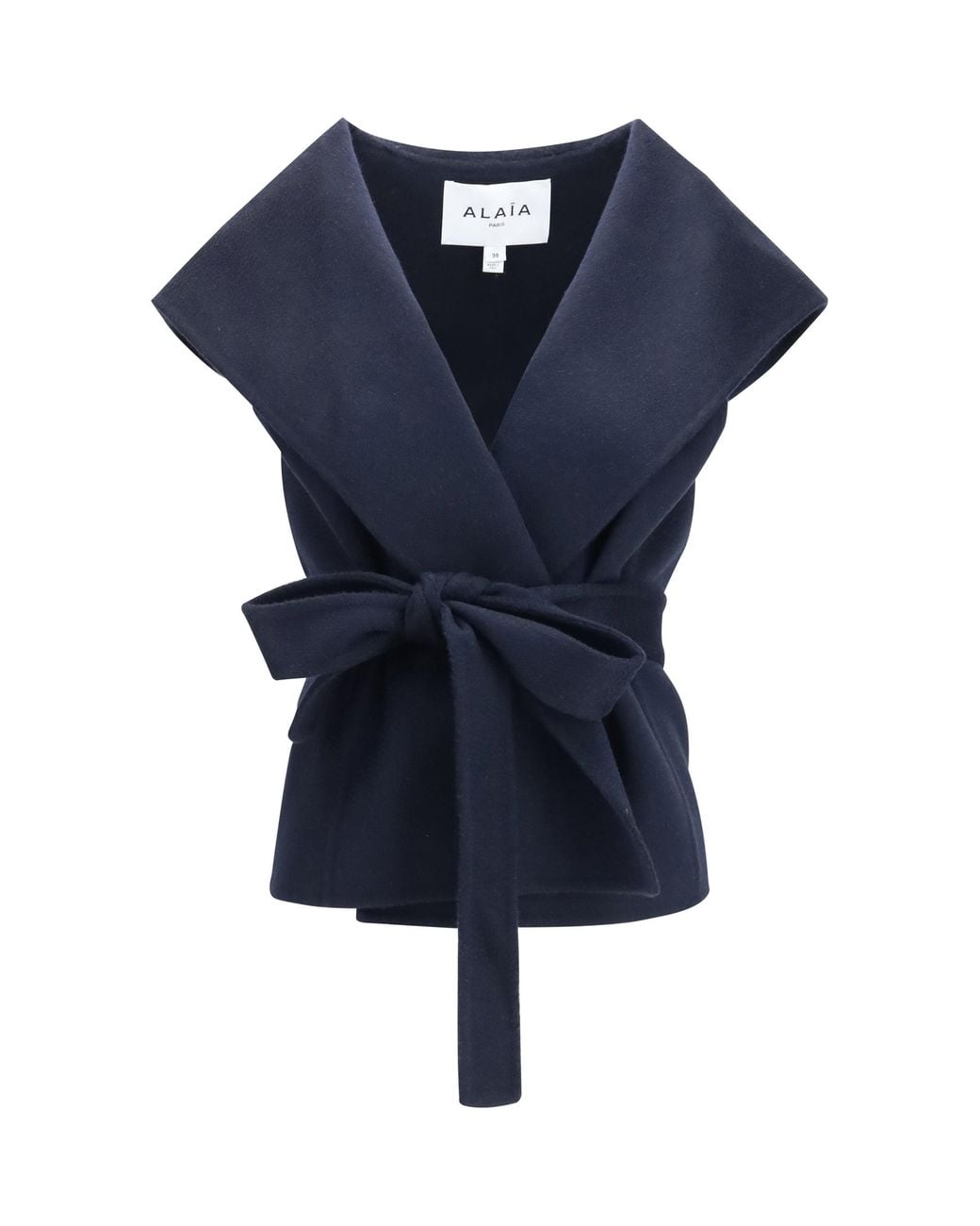 Alaïa Blue Cashmere Hooded Jacket (Capra Hircus)