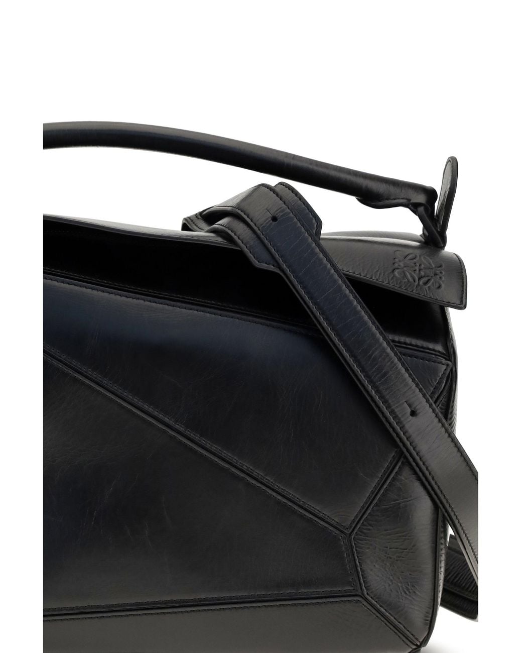 Loewe Black Handbag Puzzle Calfskin Calf Leather Shoulder Bags for men