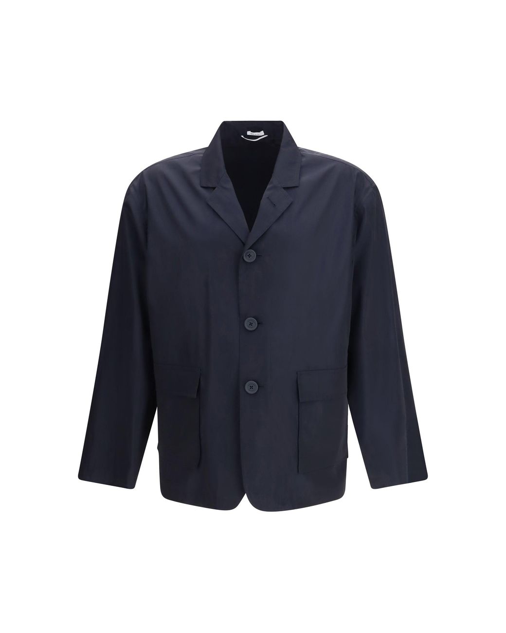 Thom Browne Blue Packable Logo Print Jacket for men