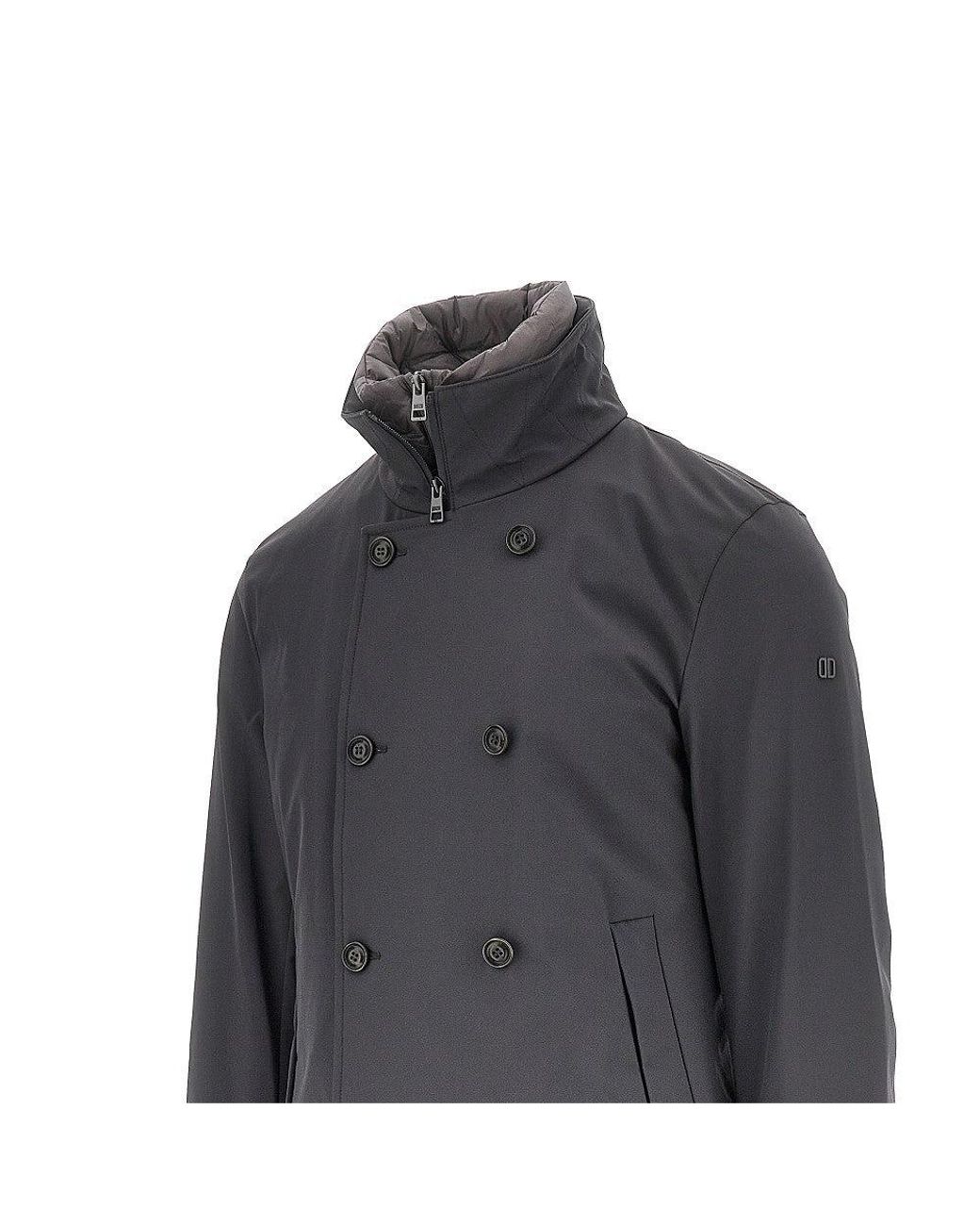 DUNO Gray 'Edmund' Padded Nylon Down Jacket for men