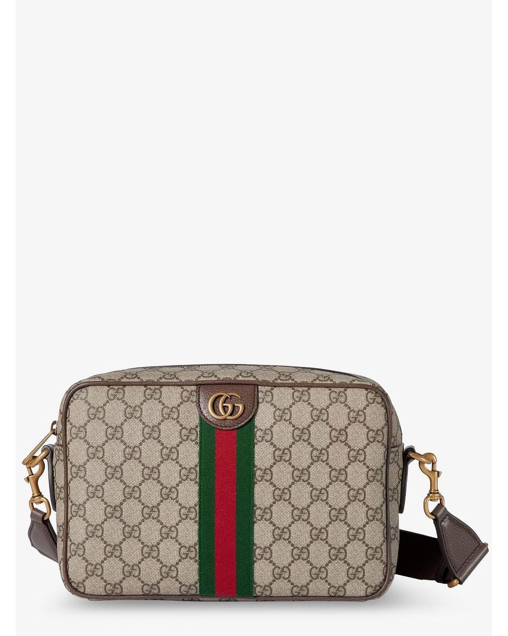 Gucci Gray Ophidia Gg Supreme Fabric Shoulder Bag for men