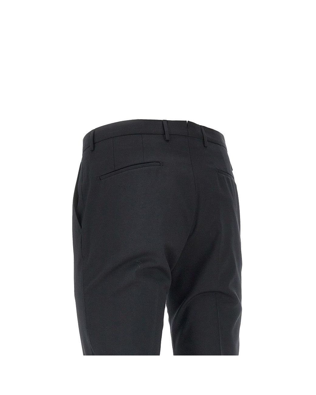 Santaniello Black Praiano Il Viaggiatore Twill Pants for men