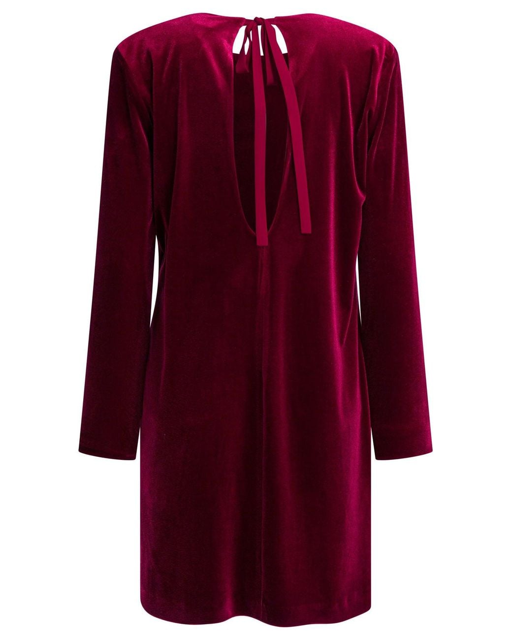 Semler Red Short Velvet Dress Dresses Bordeaux