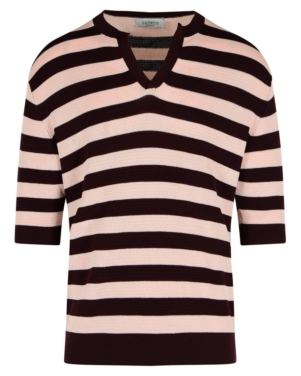 Laneus Brown Cotton Sweater for men