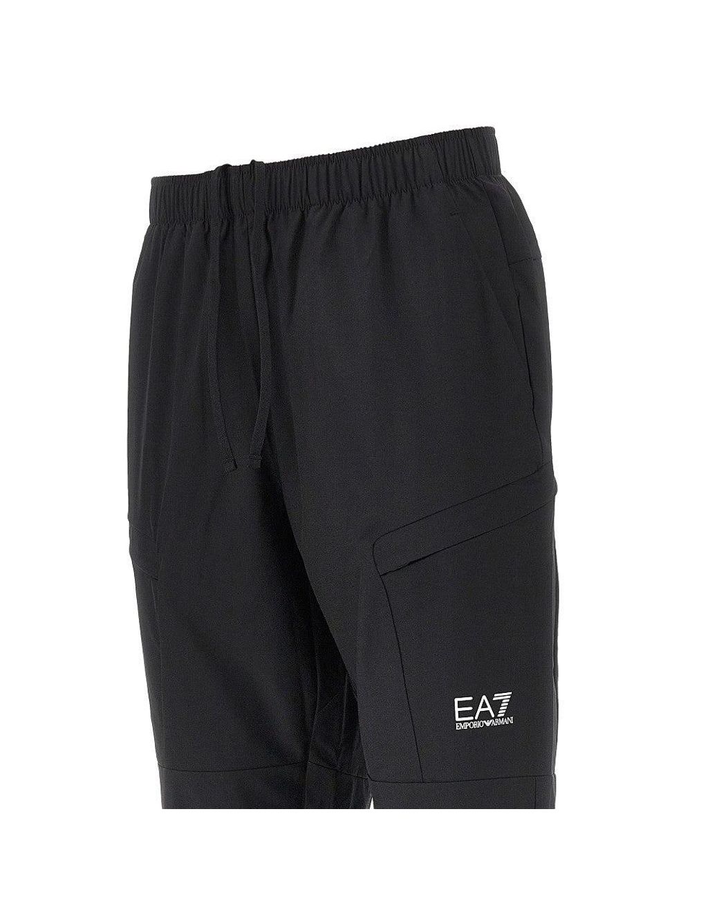 EA7 Black Ventus7 Pants for men