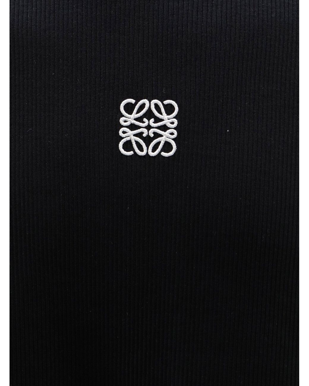 Loewe Blue Ribbed Cotton T-Shirt for men