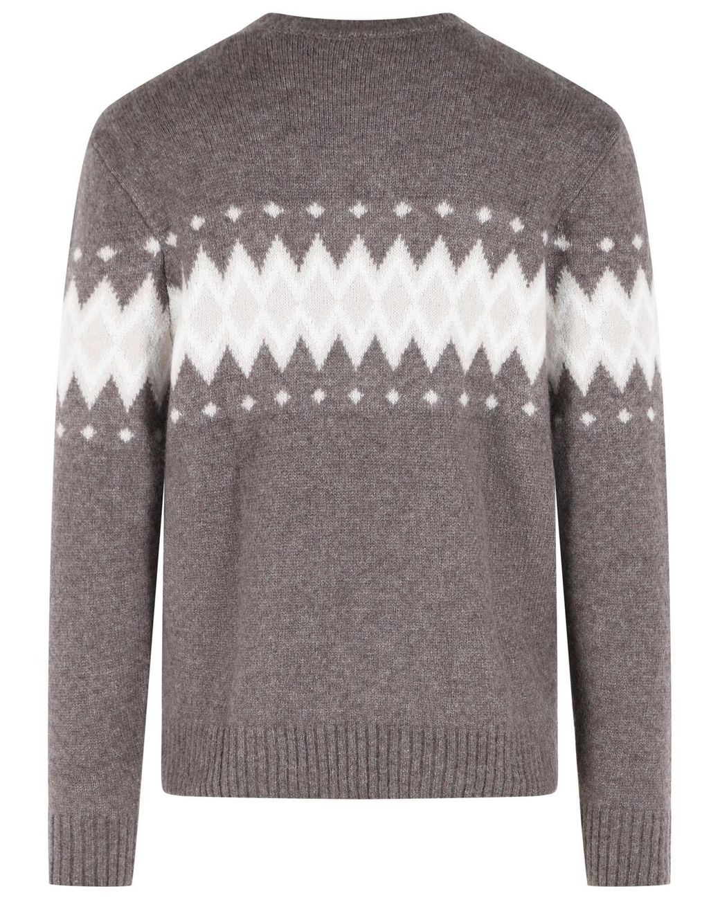 Eleventy Gray Cashmere And Silk Blend Sweater for men